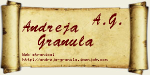Andreja Granula vizit kartica